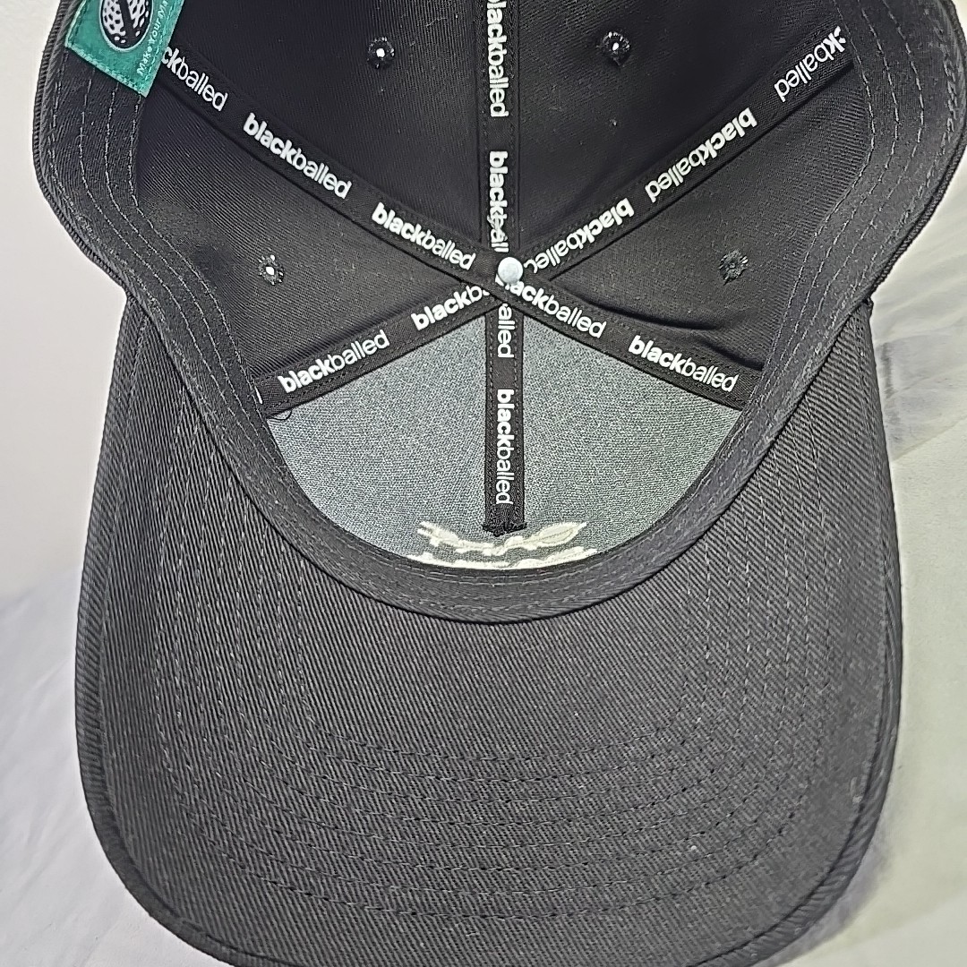 Cart Path Only Hat Black Balled Golf Snapback Hat One Size Authentic Cap