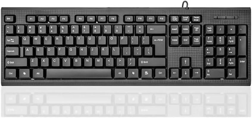 Large Print Keyboard, USB Wired Computer Keyboard with Retro Keycaps, Numeric...