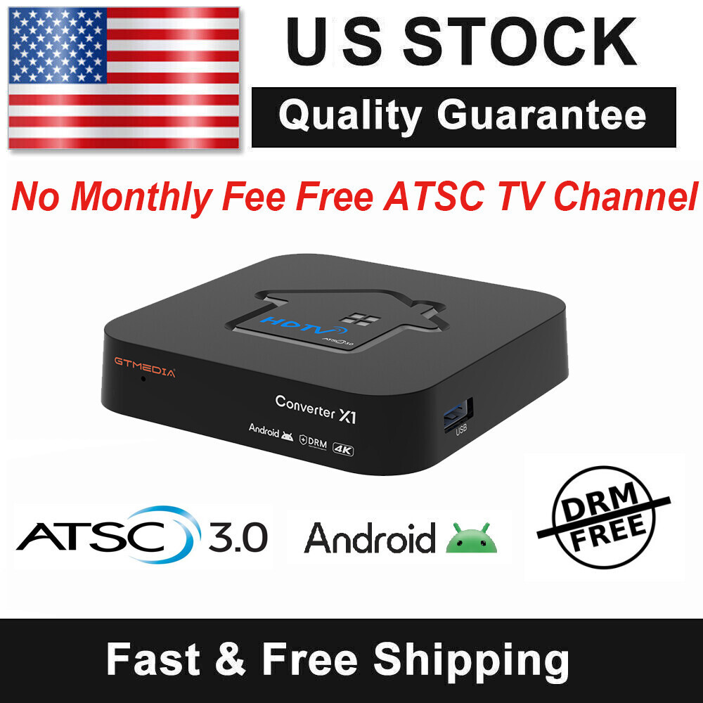 4K UHD ATSC 3.0 Certified DRM Free Channel OTA TV Tuner TV Converter Box DVR New