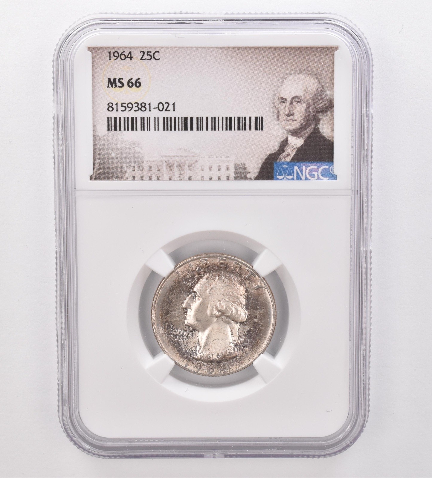 1964 Washington Quarter MS66 NGC Beautiful Tone *9922