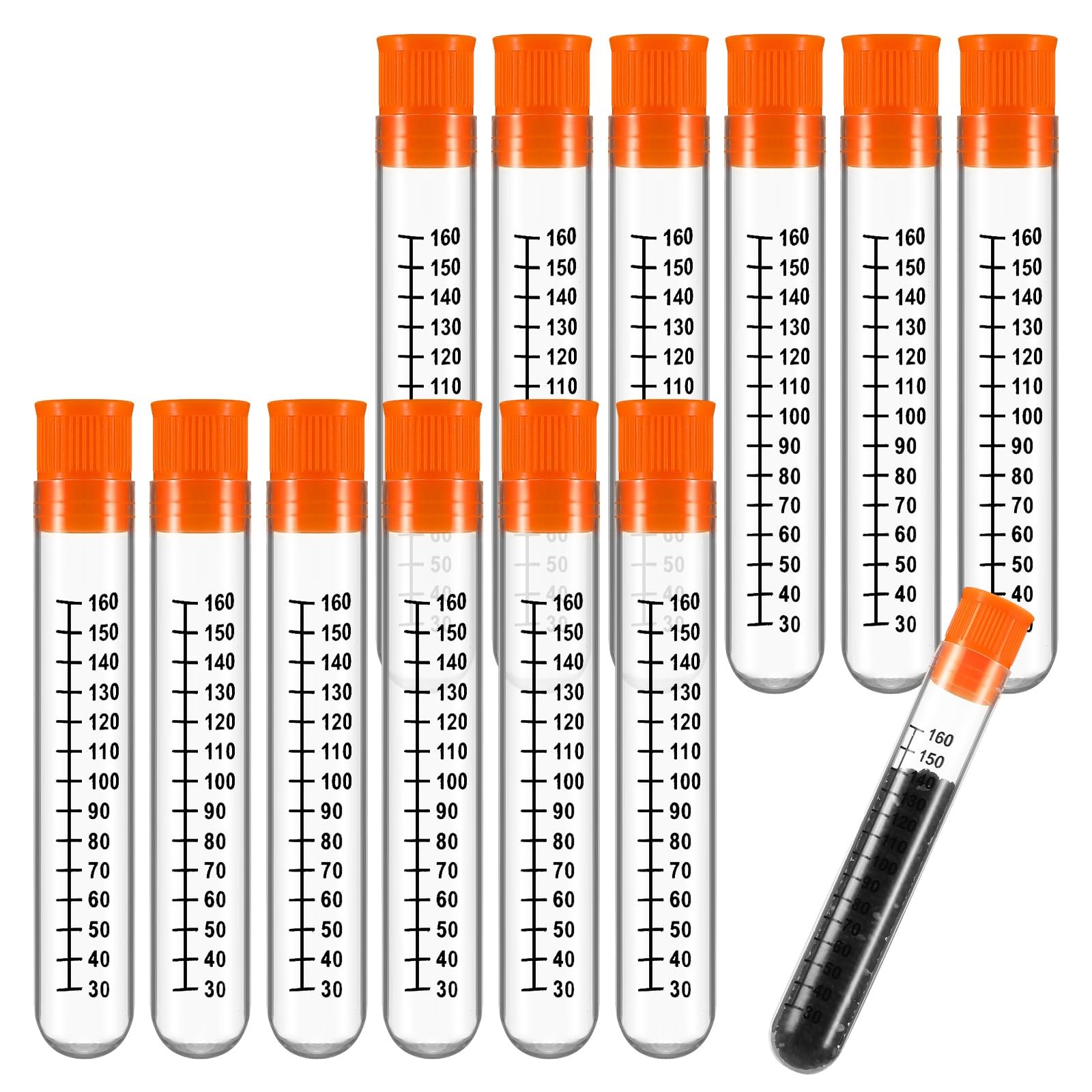 Threlaco 10 Pcs Charge Tubes Black Powder Accessories for clear, orange