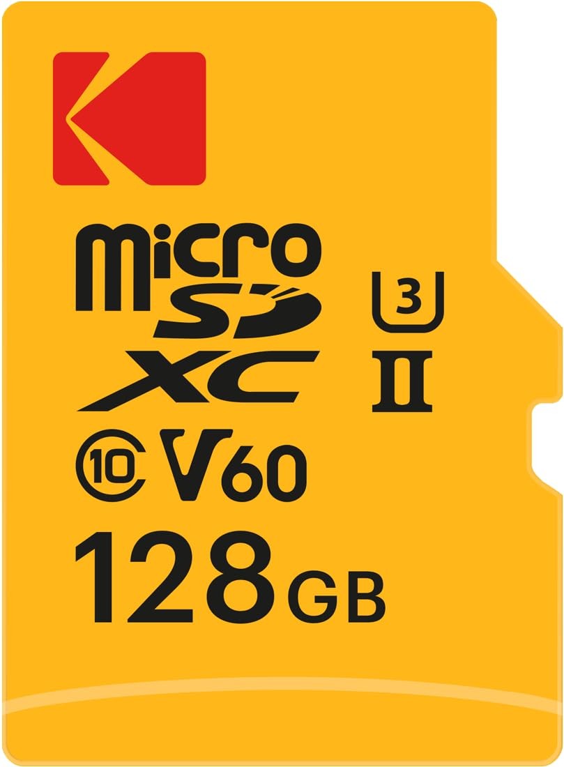 Kodak MicroSD Card 256GB UHS-II U3 V60 Ultra 34 mm x 26 x 2,1 mm, yellow