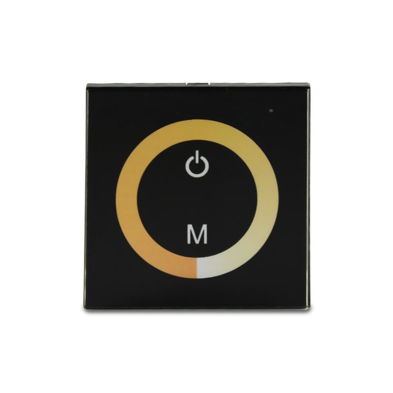 Wall-Mounted Touch Panel LED Controller Dimmer for Double Strip Light DC 12V-24V