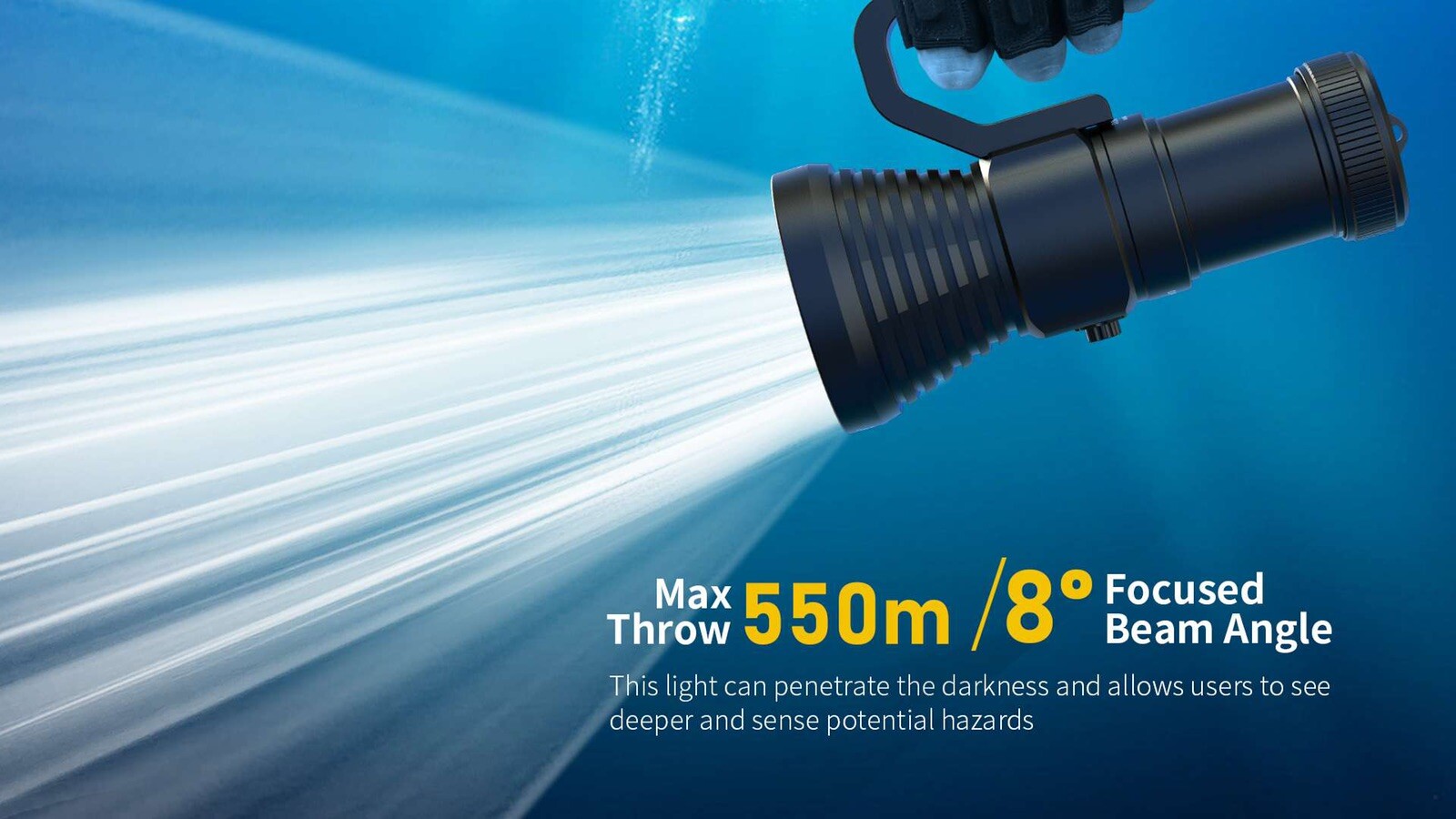 XTAR D28 3600 Lumen Diving Flashlight FULL SET + SILICON GREASE - 2023 MODEL