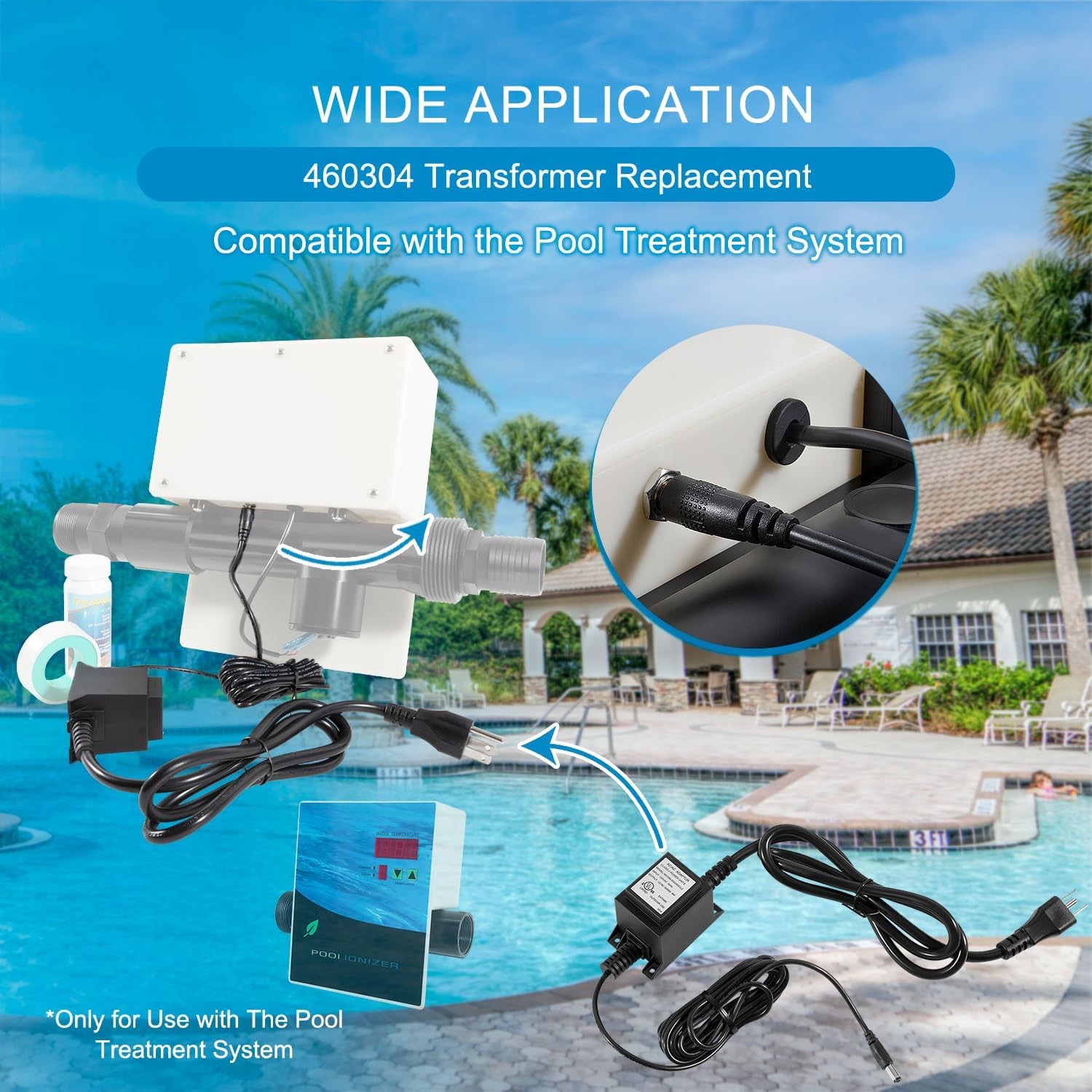 460304 Ionizer Transformer for Use with The Pool Ionizer Treatment System