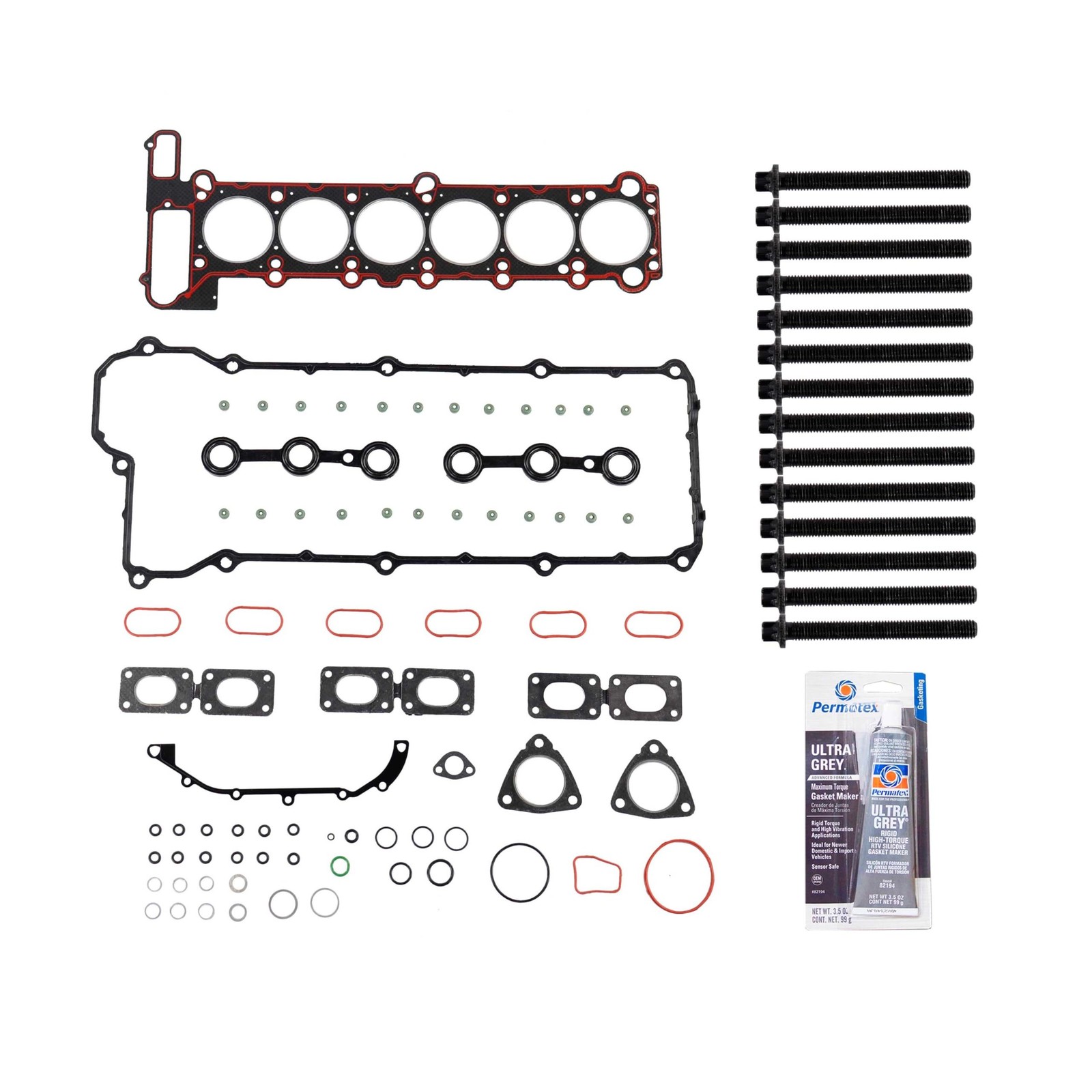 CPWK516 Head Gasket Set Bolt Kit Fits: 93-95 BMW 325I 325IS 525I 2.5L L6 DOHC...