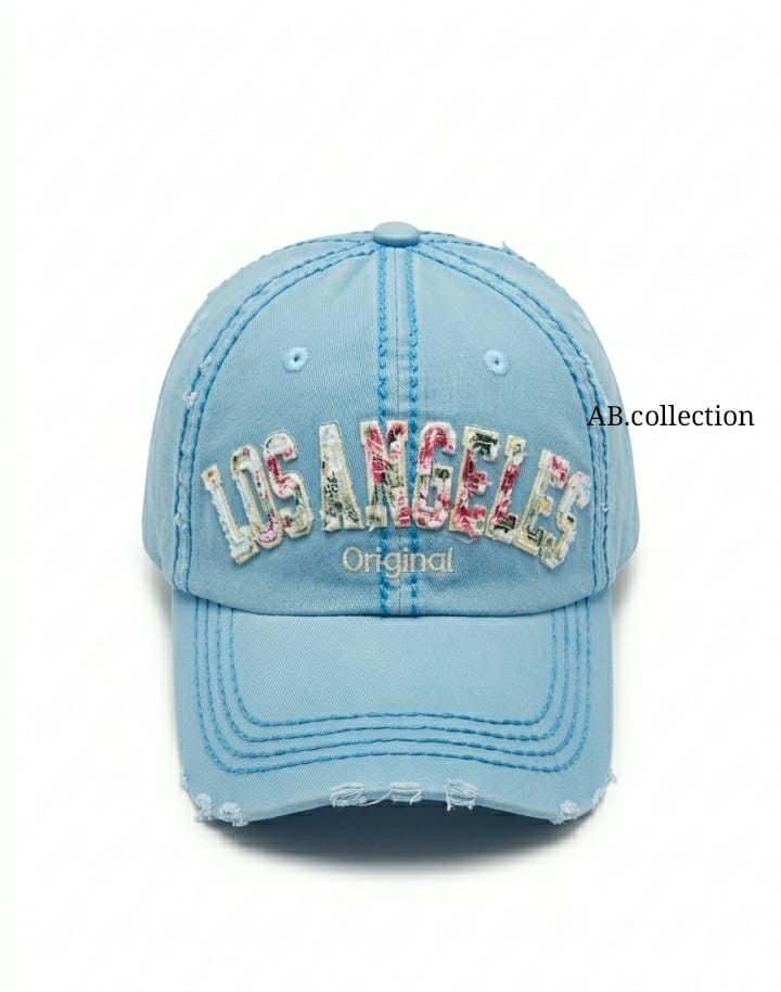 Los Angeles Floral Distressed Baseball Cap Adjustable Unisex Adult Hat RobinRuth
