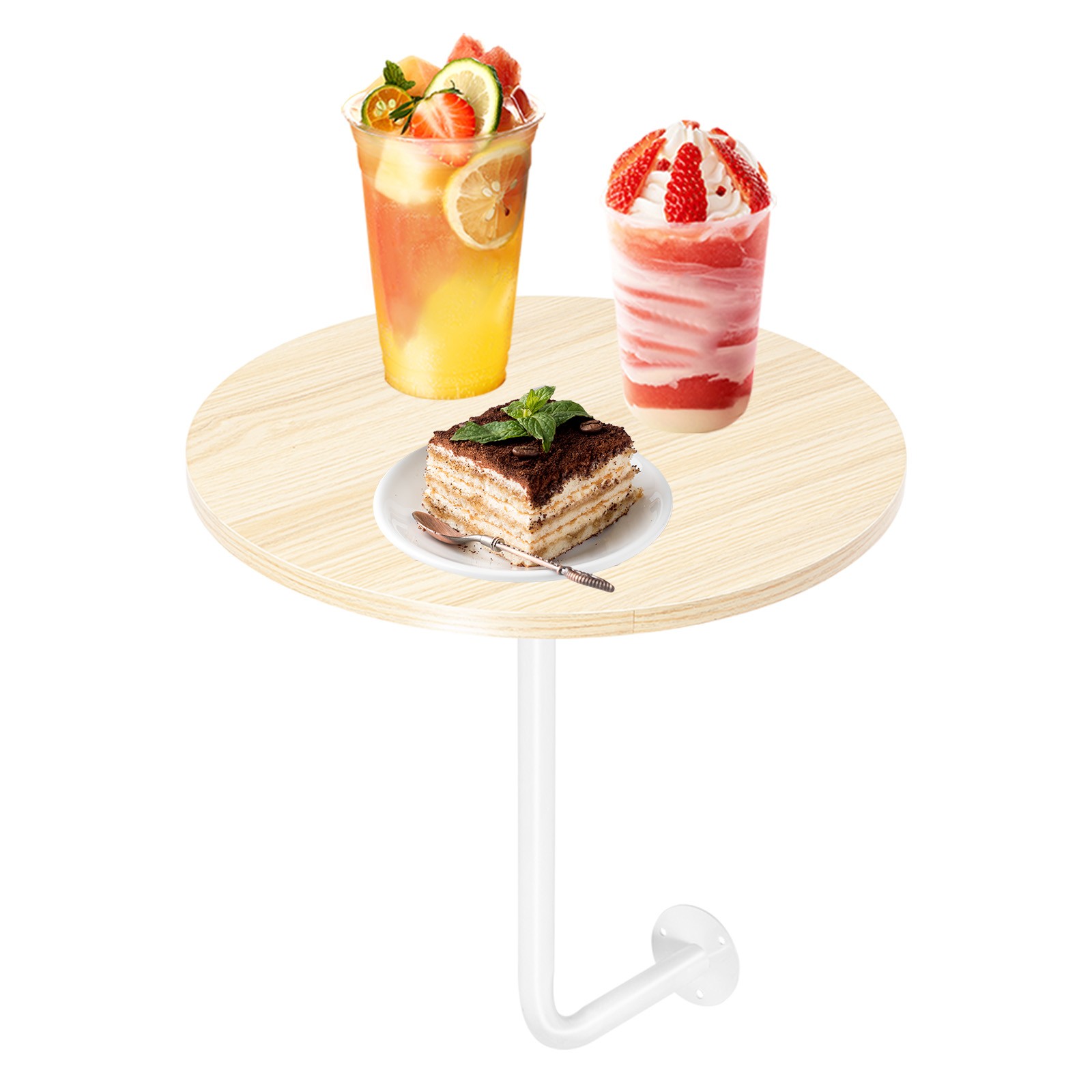 L-Type Round Table Wall-Mounted Bar Table Snack Table Minimalist Style
