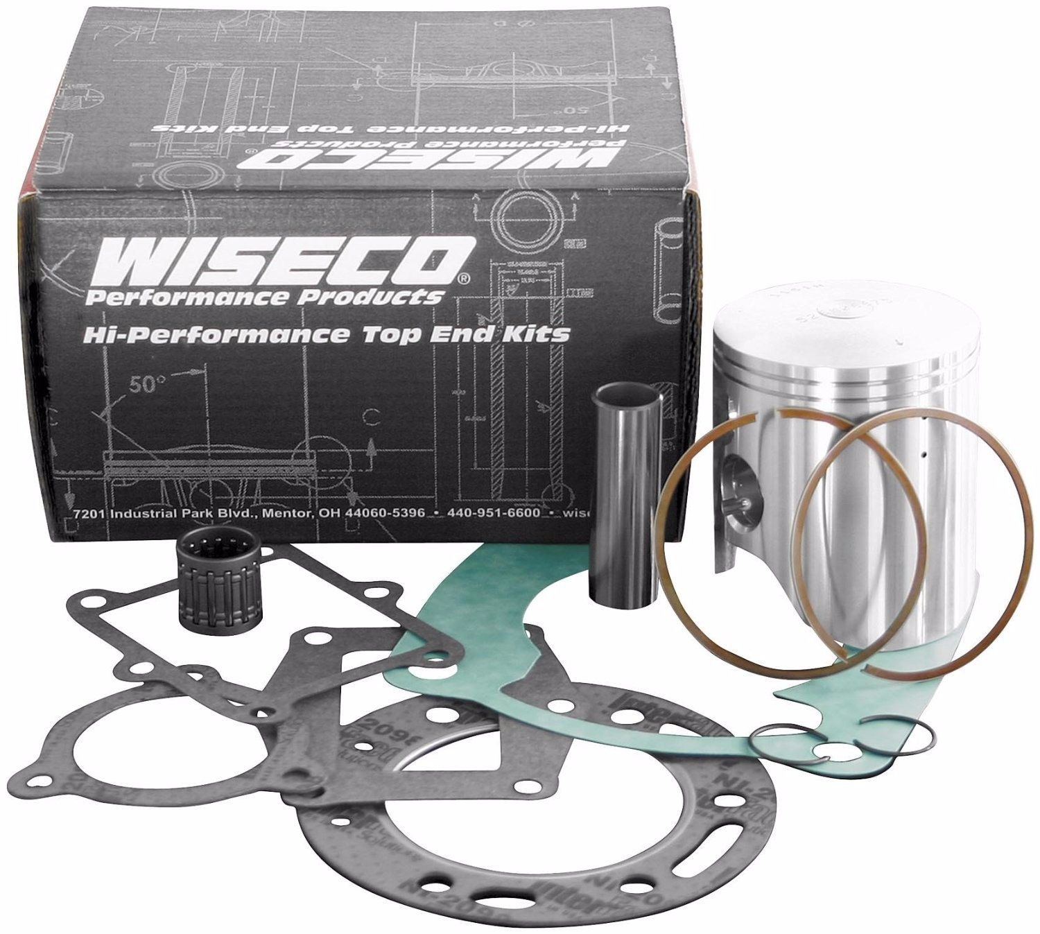 RM125 Wiseco Suzuki 1991-1996 Piston Bearing Gasket Top End Rebuild Kit Std Bore