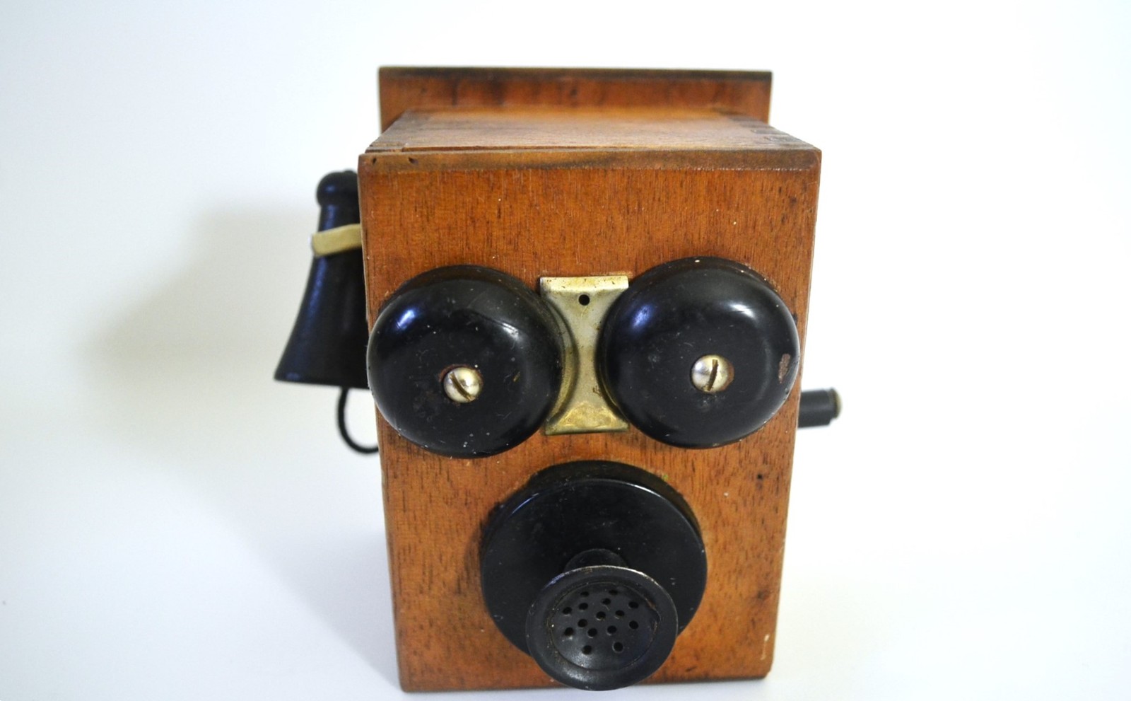 Vintage Wood TELEPHONE PENCIL Sharpener MAde In Japan