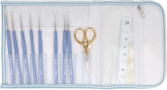 Tulip Etimo Crochet Hook Set Steel Premium Gold New
