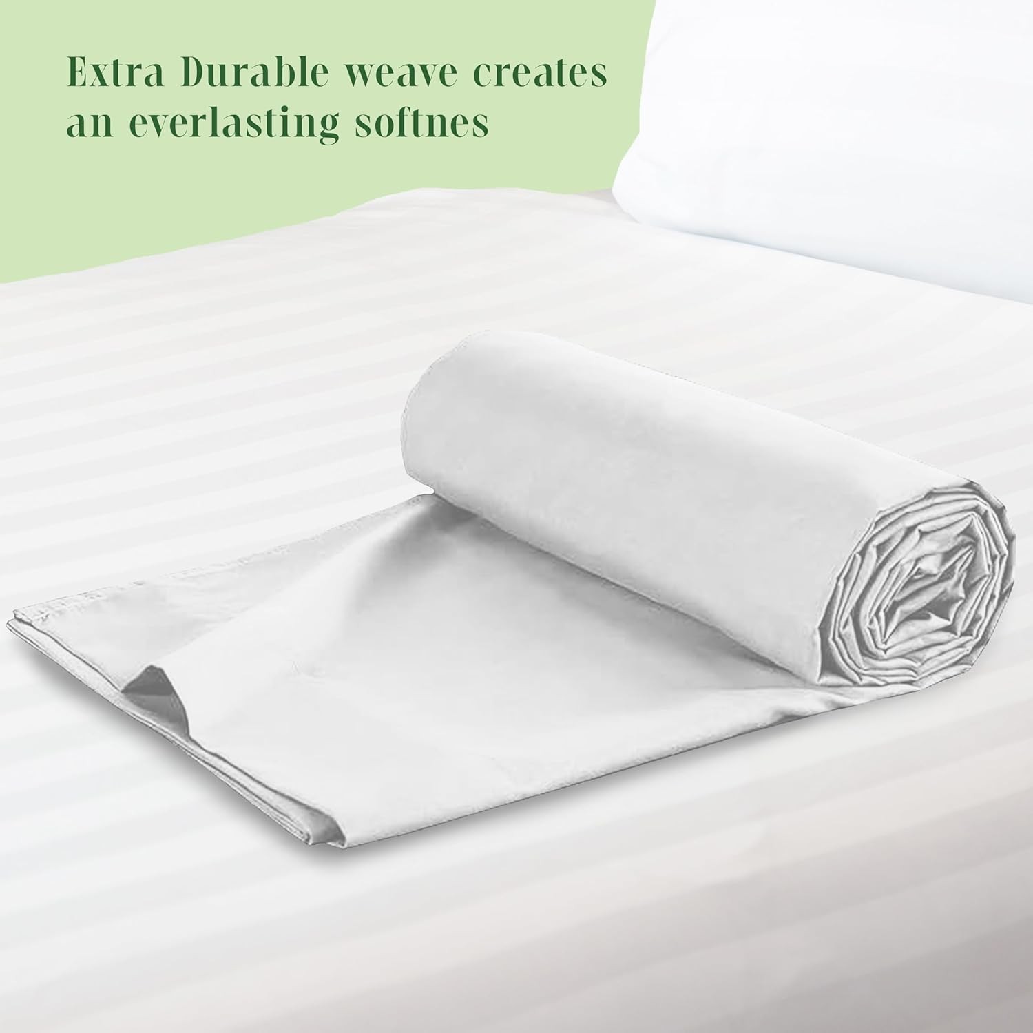 Premium Hotel Quality 1-Piece Flat Sheet Luxury & Softest 1500 Thread Count