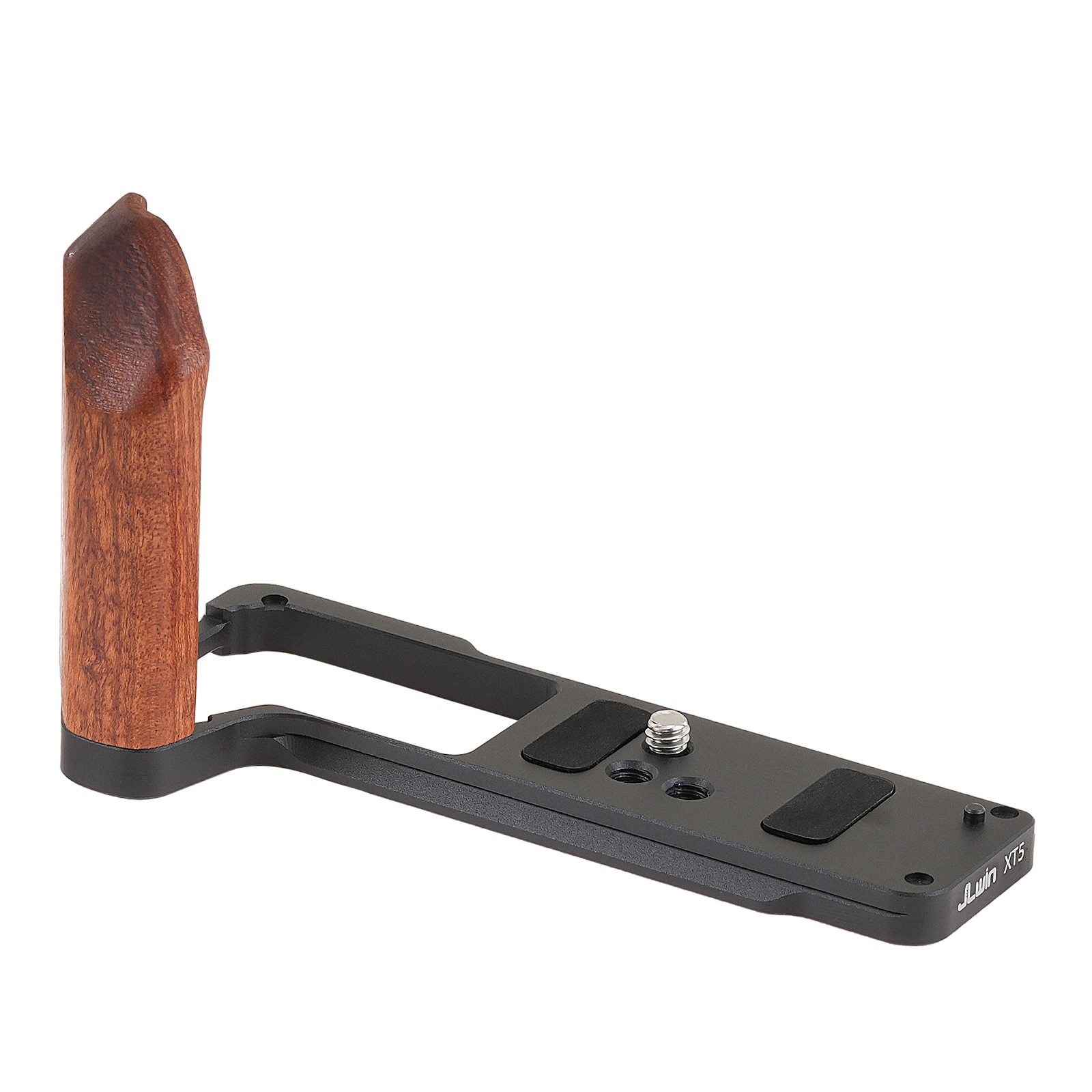 Aluminum Alloy QR L Bracket w/ Wooden Handle Grip for Fuji Fujifilm XT5 Camera