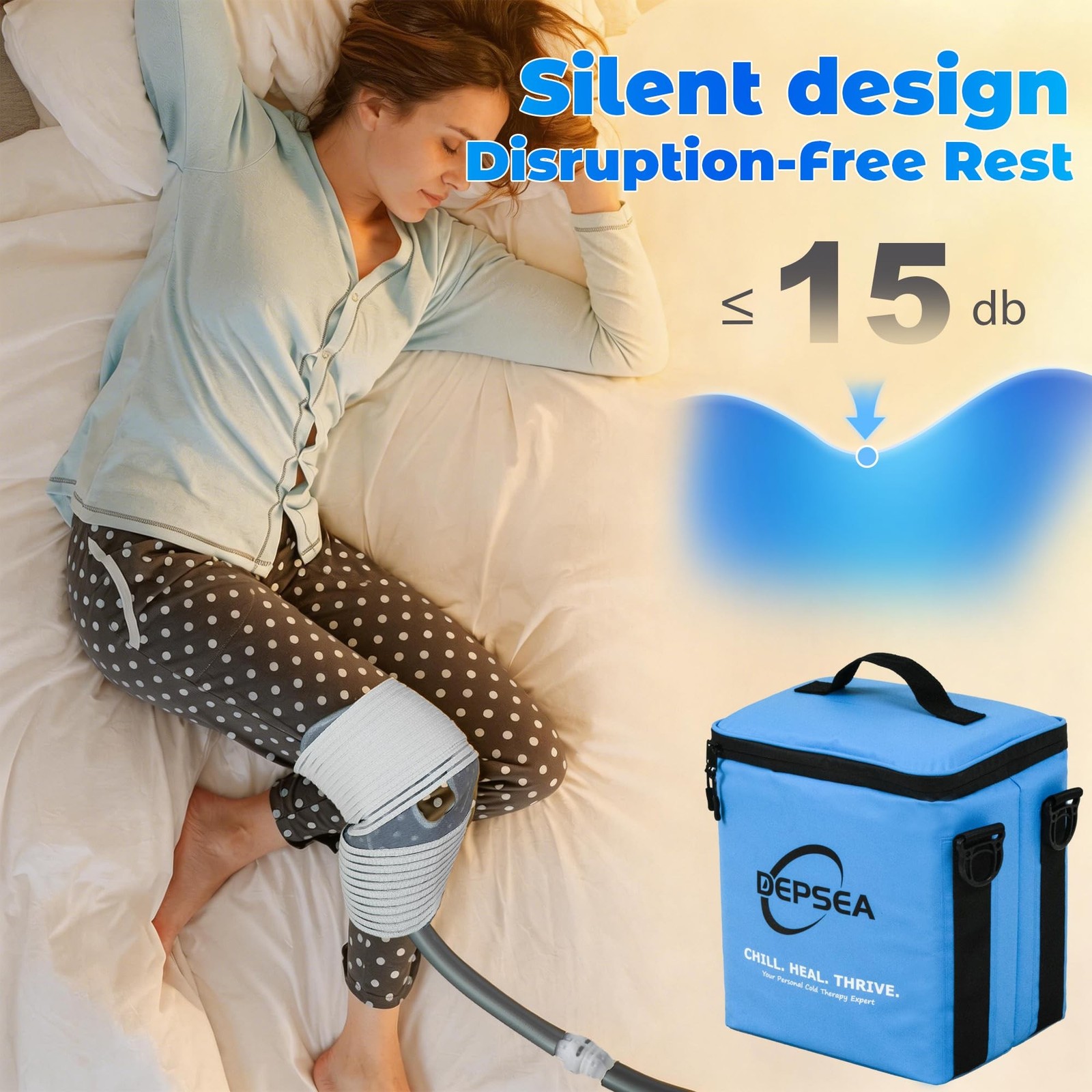 Cold Therapy Machine 18-Quart Large Capacity, Ice Machine for Knee After Surg...