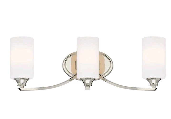 Minka Lavery 3983-613 Nickel 3-Light Vanity Light From The Tilbury Collection