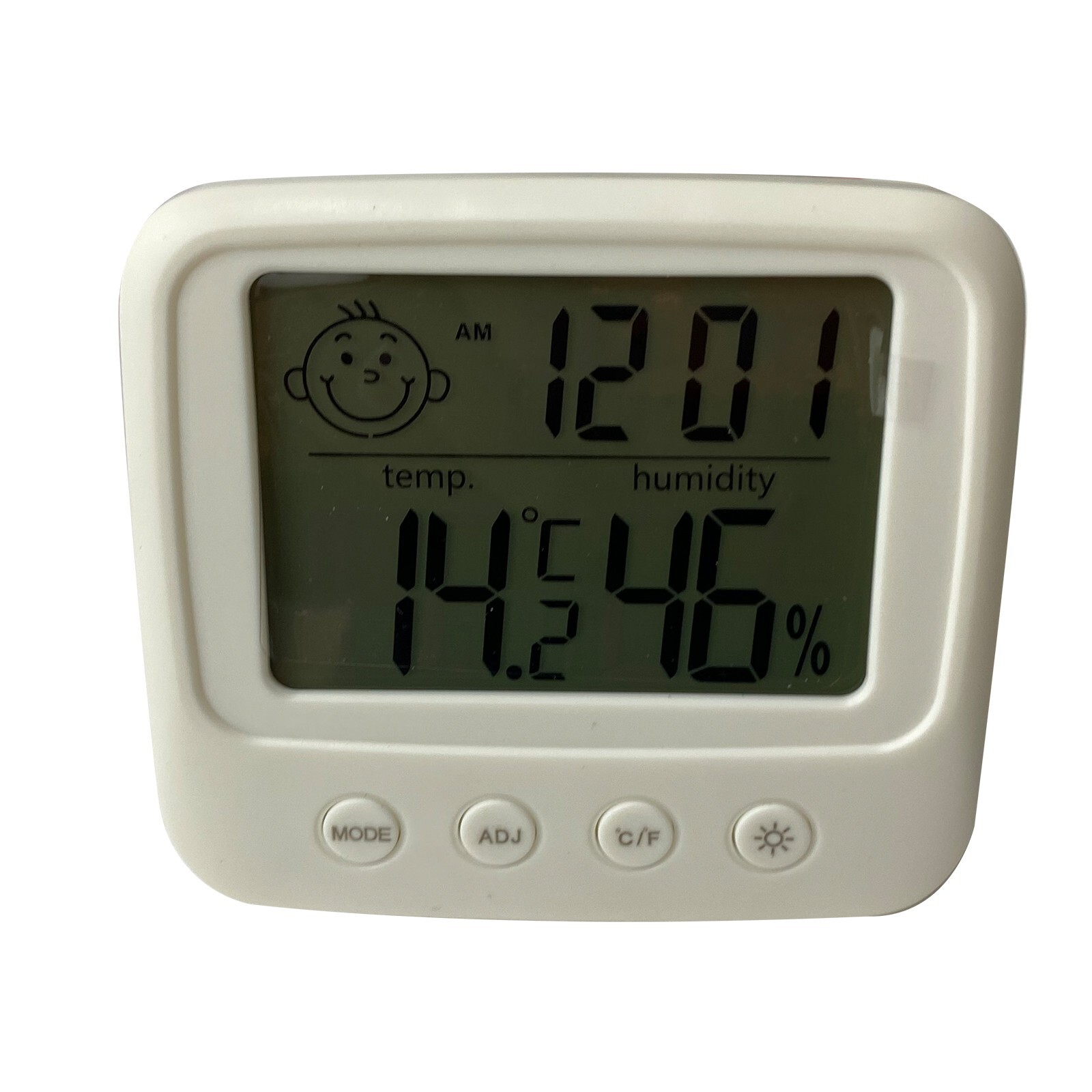 Electronic LCD Display Thermometer Hygrometer with Time Clock -50~70°C