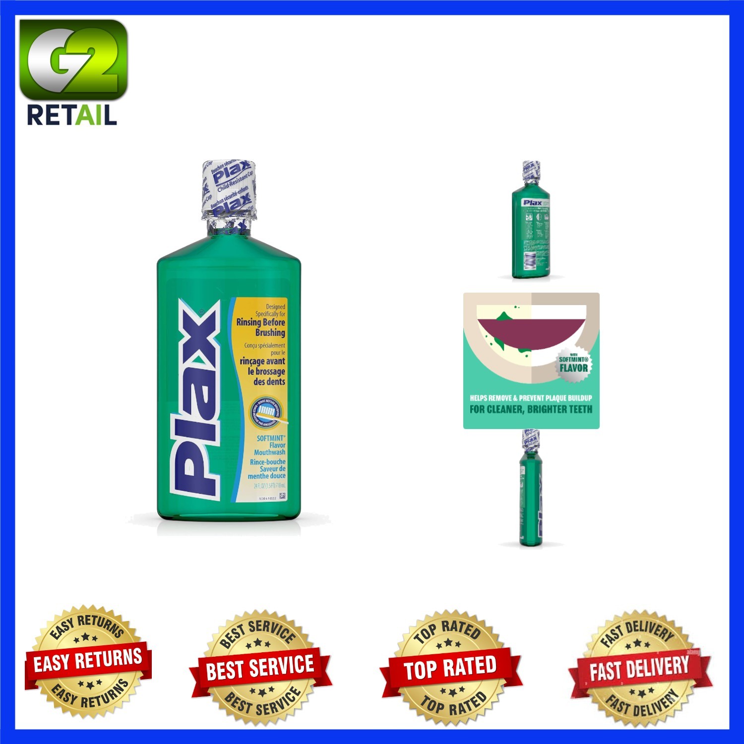 24 Ounce Advanced PreBrushing Dental Rinse - Clinically Proven Plaque Control