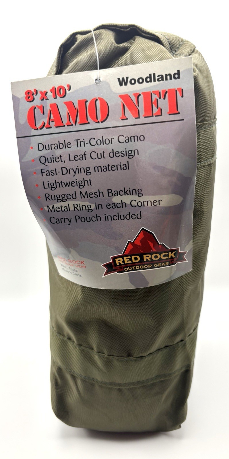 Red Rock 8’ By 10’ Tri-Color Camo Net With Carry Case NWT