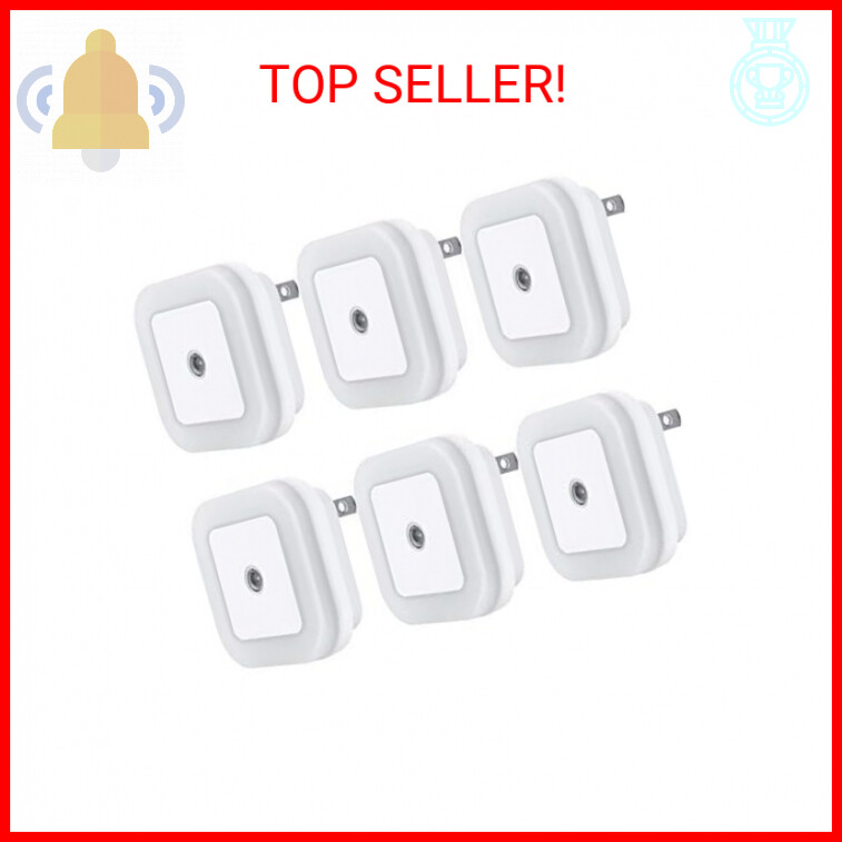 Uigos LED Night Light Lamp with Smart Sensor Dusk to Dawn Sensor, Daylight White