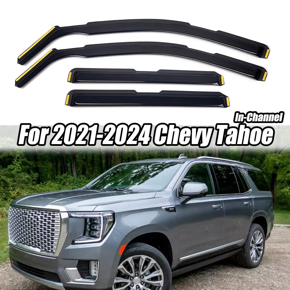 In-Channel For 2021-2024 Chevy Tahoe/Escalade GMC Yukon Window Visor Rain Guard