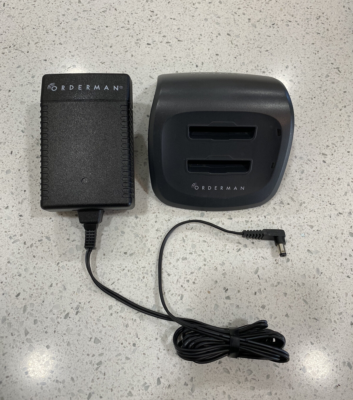 Orderman / NCR Dual Battery Charging Base Station P/N: 500-559 W/ Power Supply.