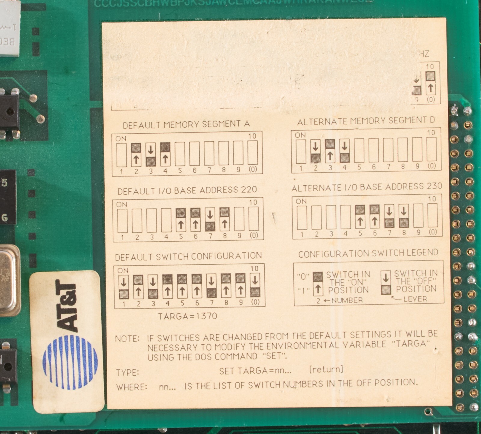 Vintage AT&T Targa V16 1.0 Image Processing AIB 1985 *EXTREMELY RARE*