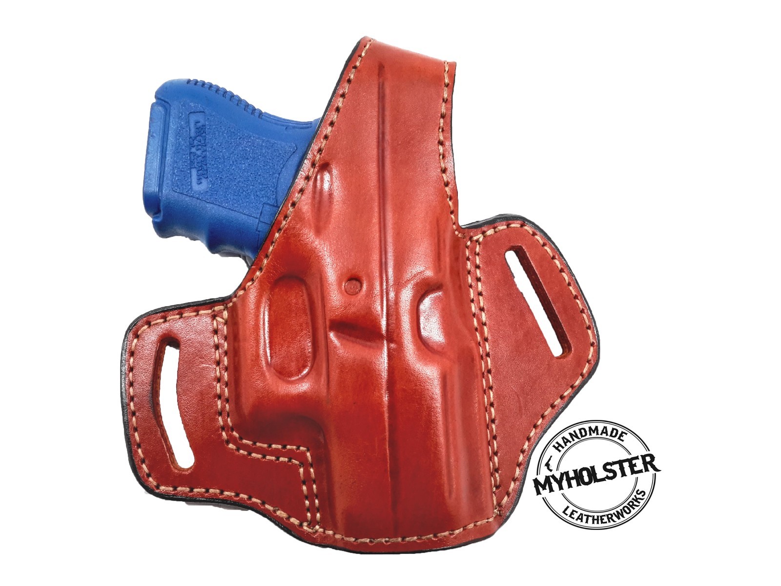OWB Thumb Break Right Hand  Leather Belt Holster Fits  GLOCK26