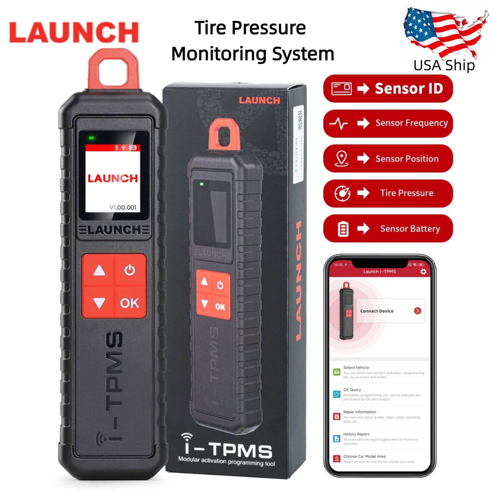 Launch X431 i-TPMS Tire Pressure Detector TPMS Sensor Services Prog-rammer Tool