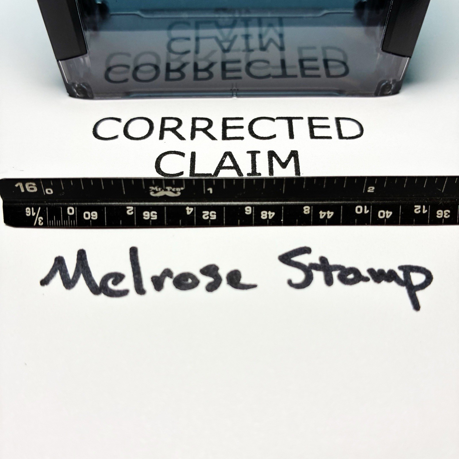 Corrected Claim Rubber Stamp Black Ink Self Inking Ideal 4913