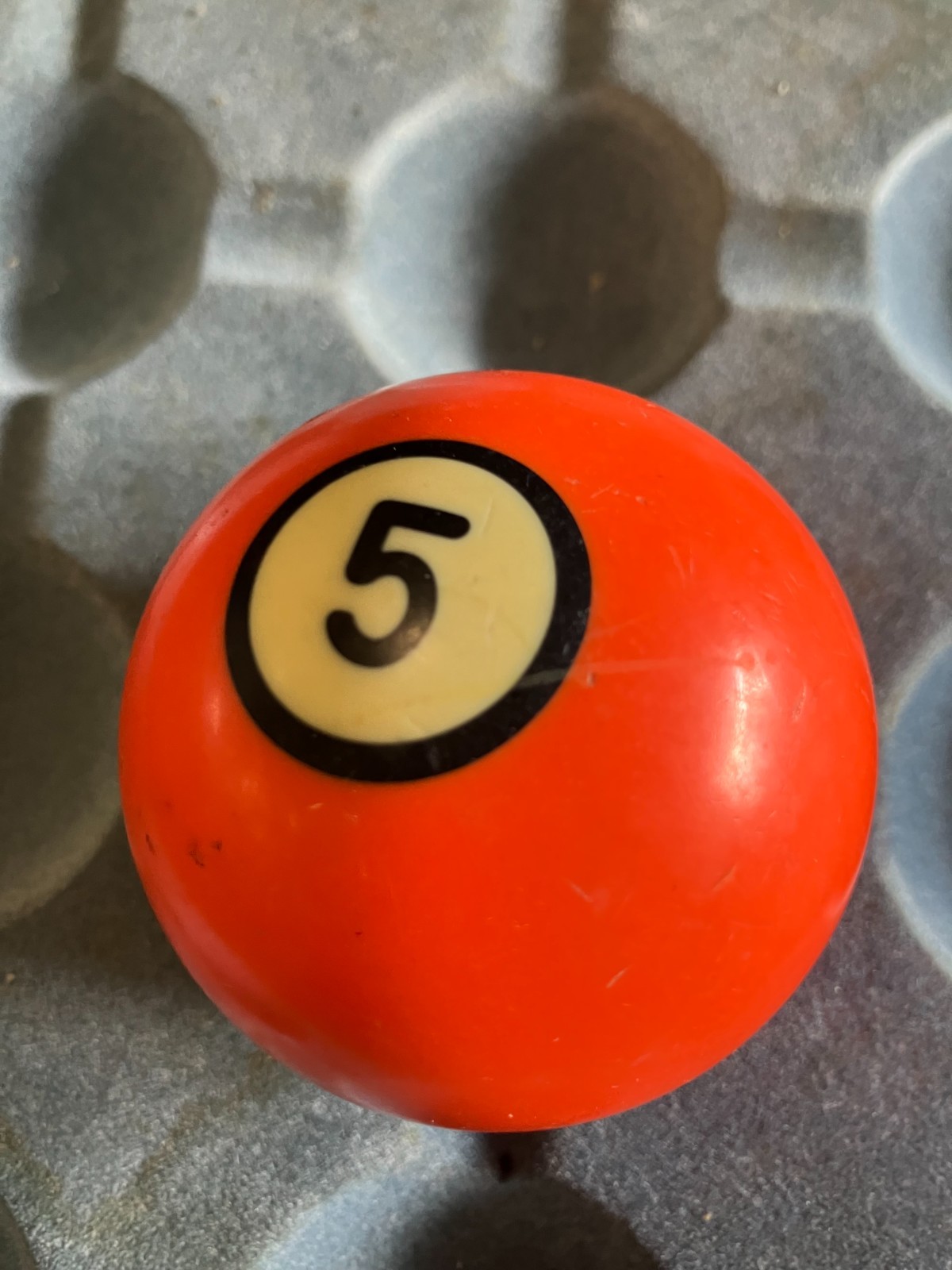 Vintage Black Ring / Circle Billiard Ball Replacement #5