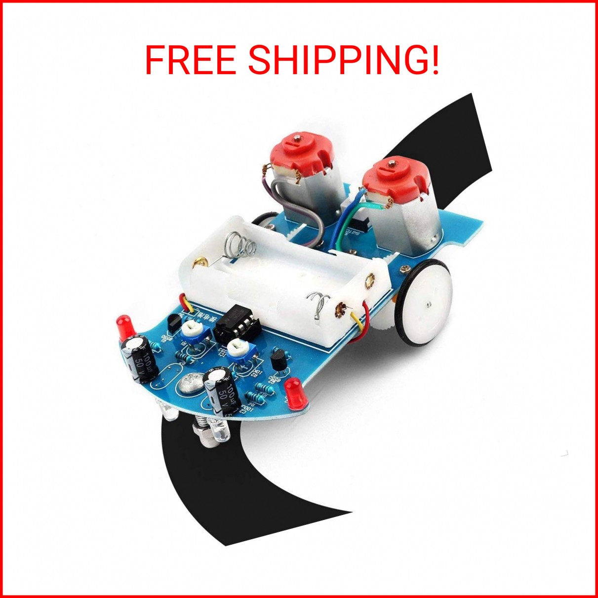 MiOYOOW Soldering Practice Kit, Line Following Robot Car Kit Beginners DIY Smart