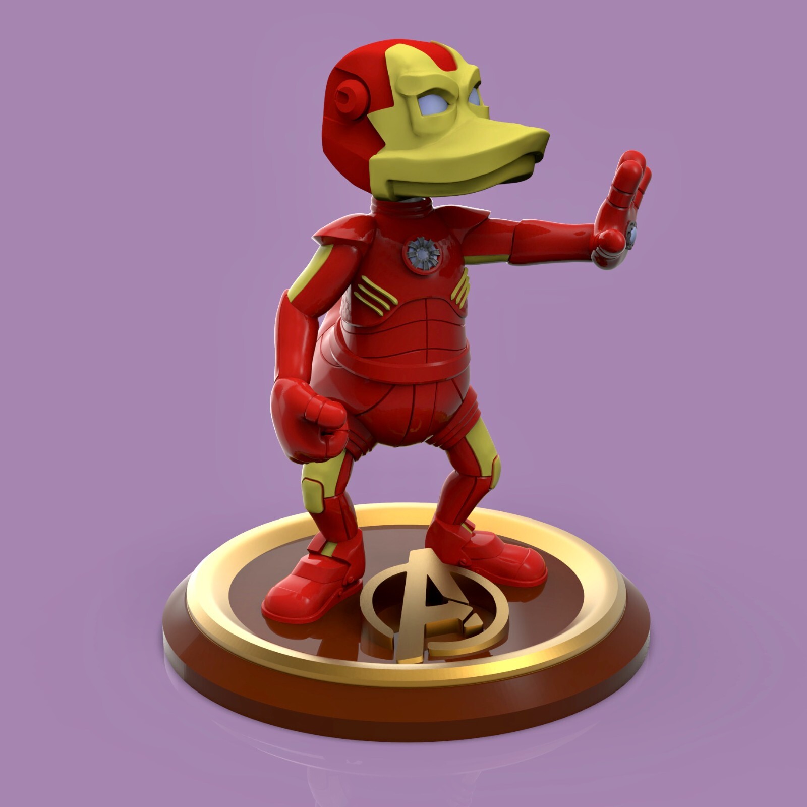 UNPAINTED Marvel Avengers Iron Man Duck 3D Printed Model Kit (4-22)