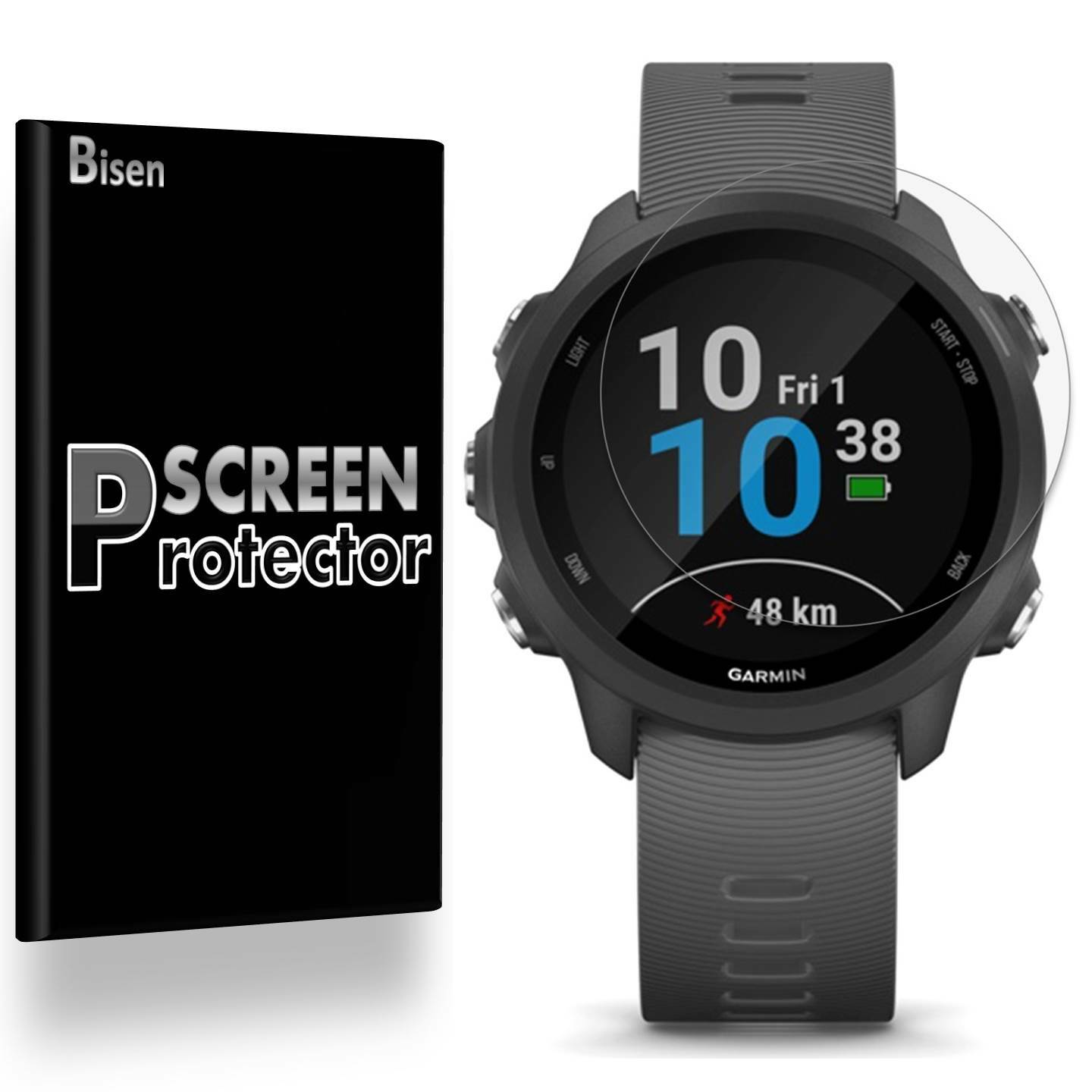 [4-PACK BISEN] Anti-Glare Matte Screen Protector For Garmin Forerunner 245 Music