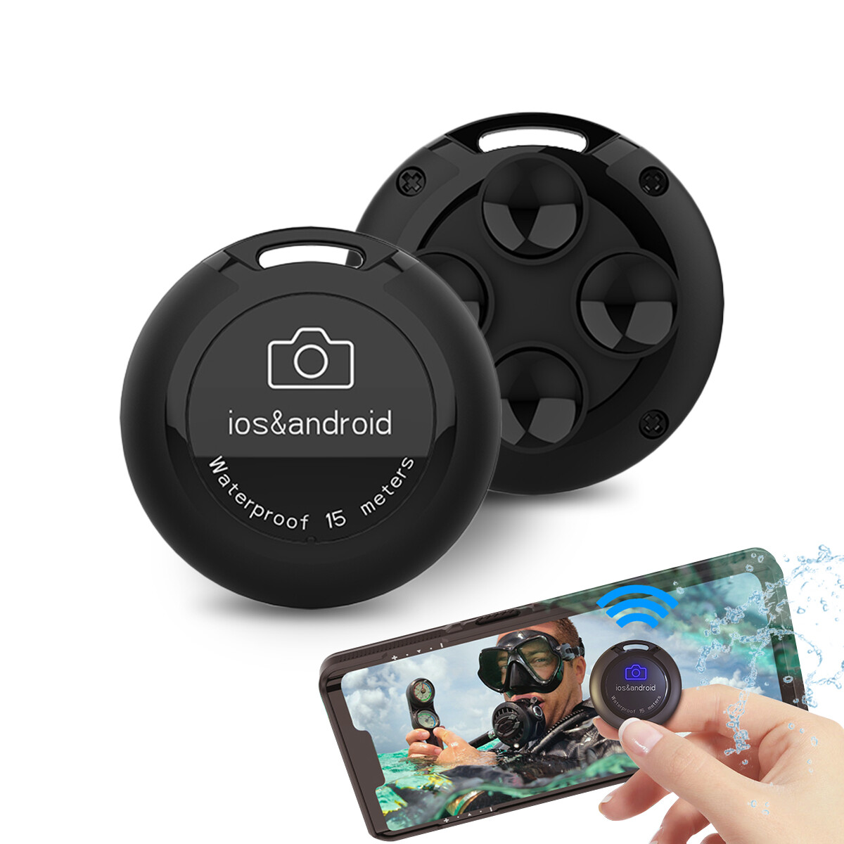 Waterproof Selfie Bluetooth Remote Control Camera Shutter For IOS Android Phone