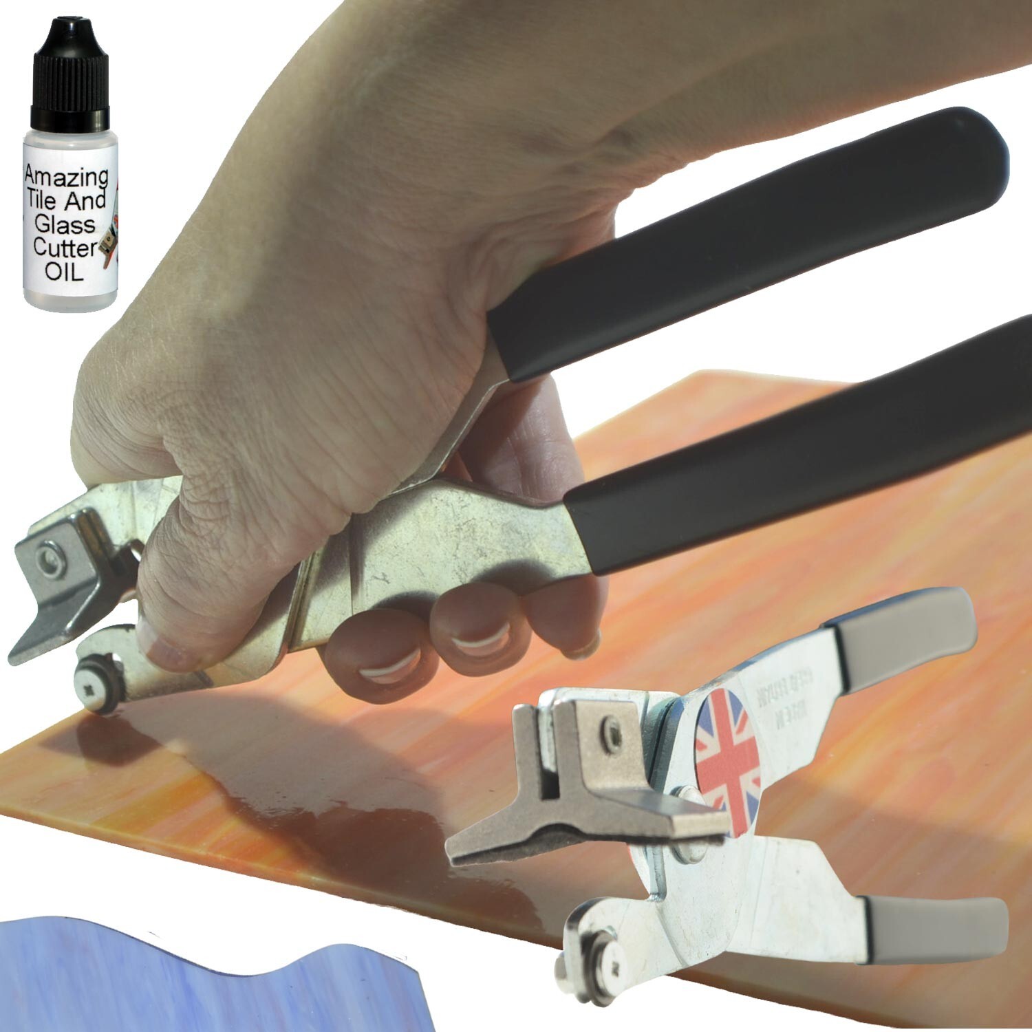 Stained Glass Cutter for Tiffany Stained Glass Sheets Cut Deep Curve or Straight