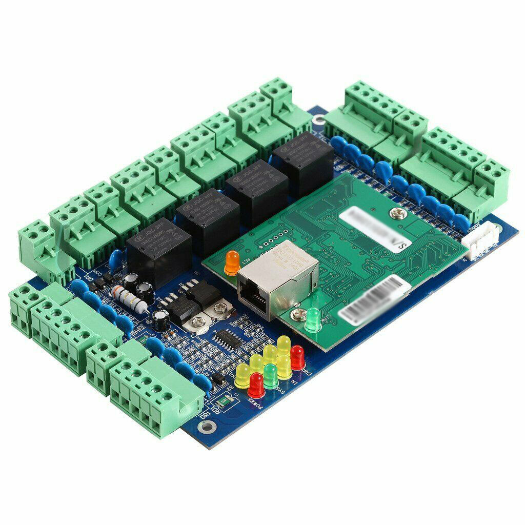 4 Door 4 Reader TCP/IP RFID Board Panel Access Control Metal case + Power Backup