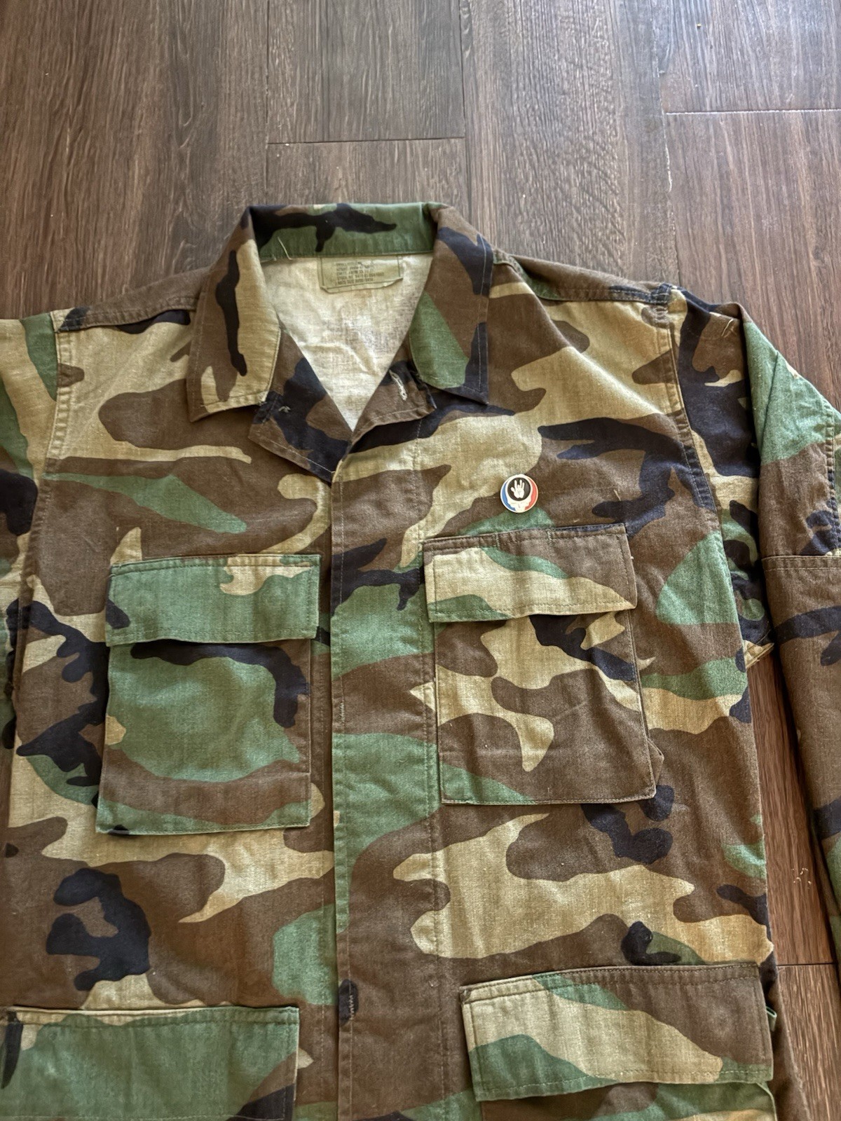 Grateful Dead Limited Edition Camo Army Jacket Used Nice Skull Logo Full Art