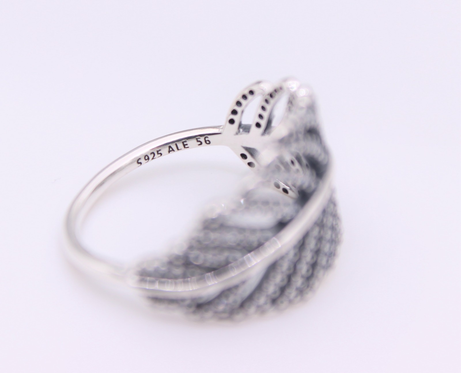 Size 7.5 Authentic PANDORA Light As a Feather 925 Silver Ring, NEW w/ BOX
