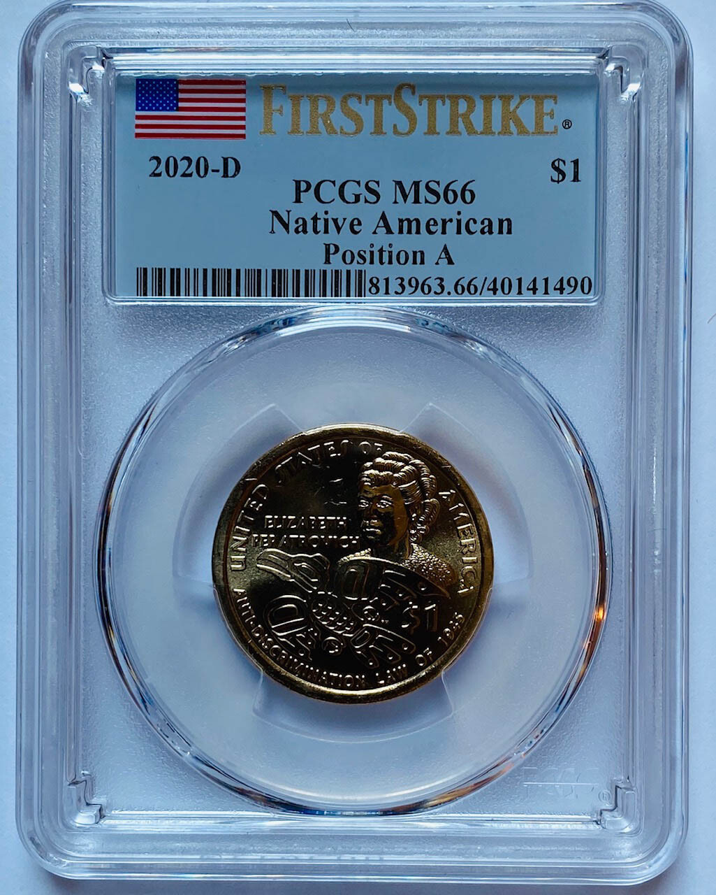 2020 D Native American Sacagawea Dollar $1 PCGS MS66 Position A First Strike
