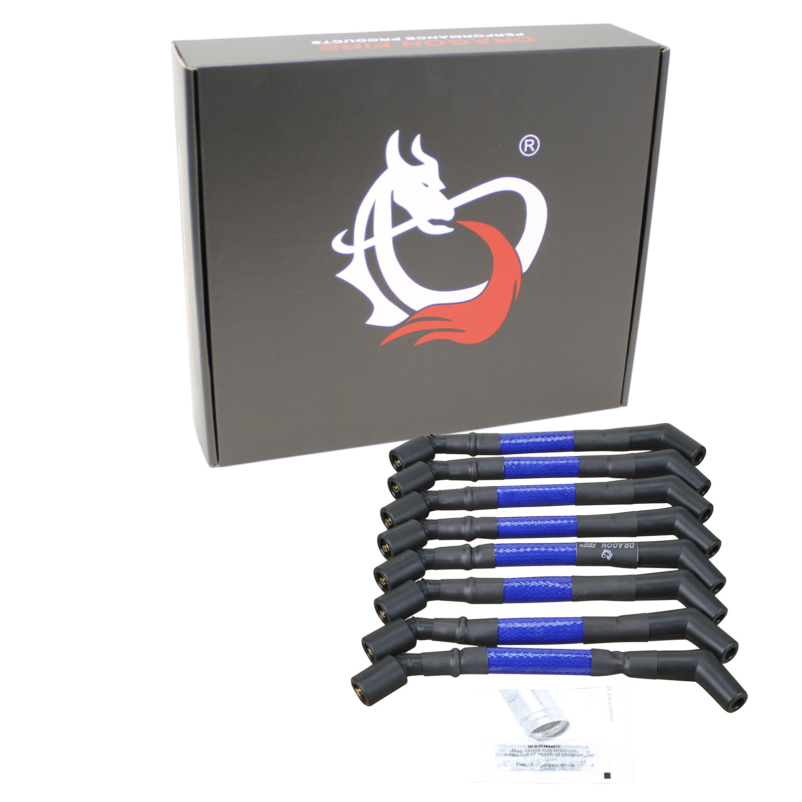 DRAGON FIRE Performance High Temp Plug Wire Set for Chevy LS Round / Square Coil