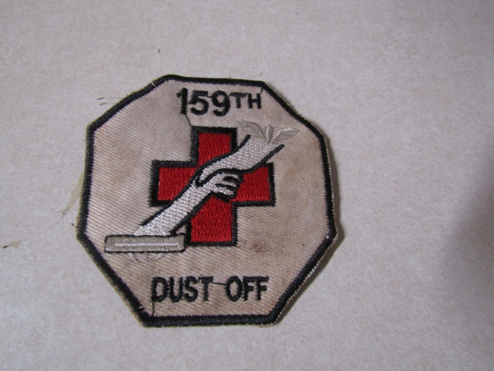 MILITARY PATCH OLD VIETNAM ERA 159TH MEDICAL AVIATION HELECOPTER SQUADRON DUST O