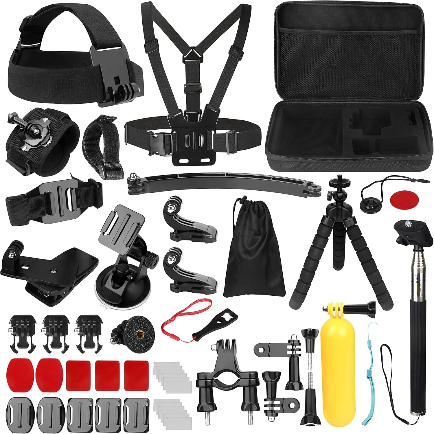 Action Camera Accessory Kit 50-in-1 Compatible with Hero Osmo Insta360
