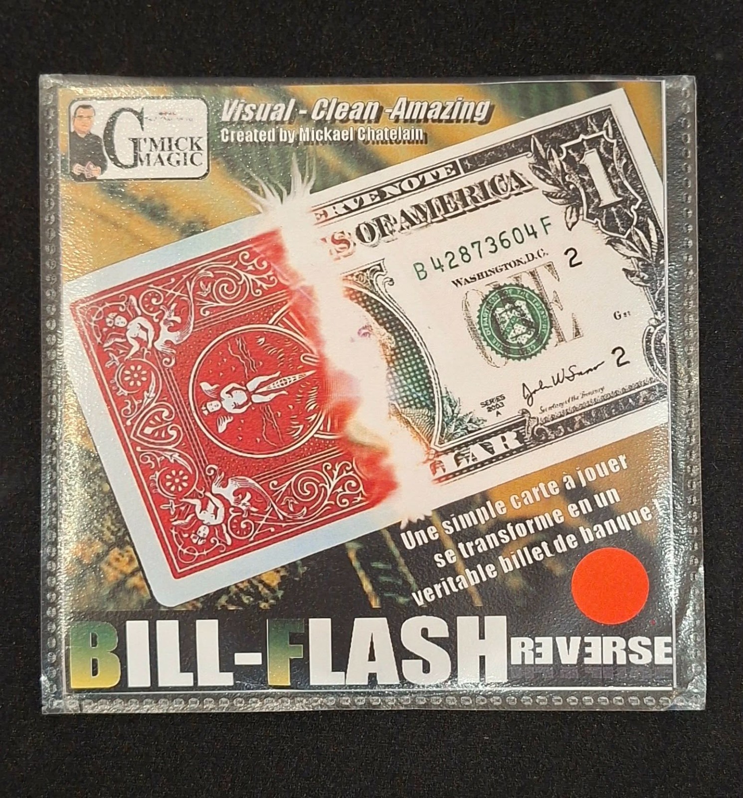 Bill-Flash Reverse by Mickael Chatelain - Gimmicks and DVD - Brand New Sealed
