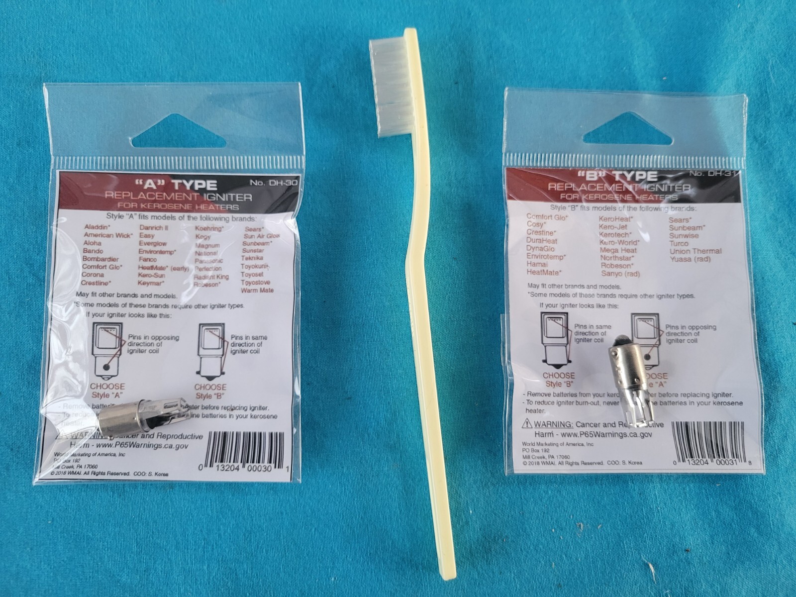 ENVIROTEMP 23-DK, 30441 KEROSENE HEATER WICK, *IGNITER, WICK CLEAN BRUSH &GUIDE