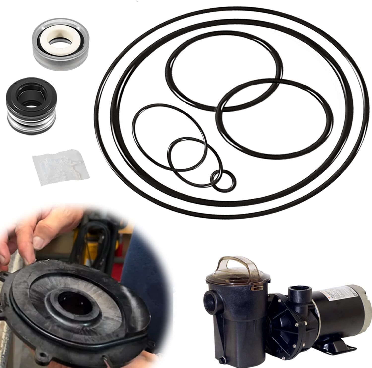 SP1580X15 Pool Pump O-Ring Seal Kit Compatible With Hayward Power-Flo LX