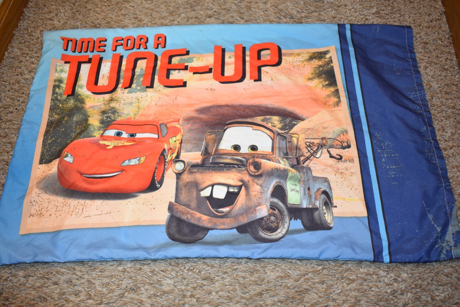 L3 Disney CARS Time For A Tune-Up Microfiber Reversible Pillow Case (Fabric)
