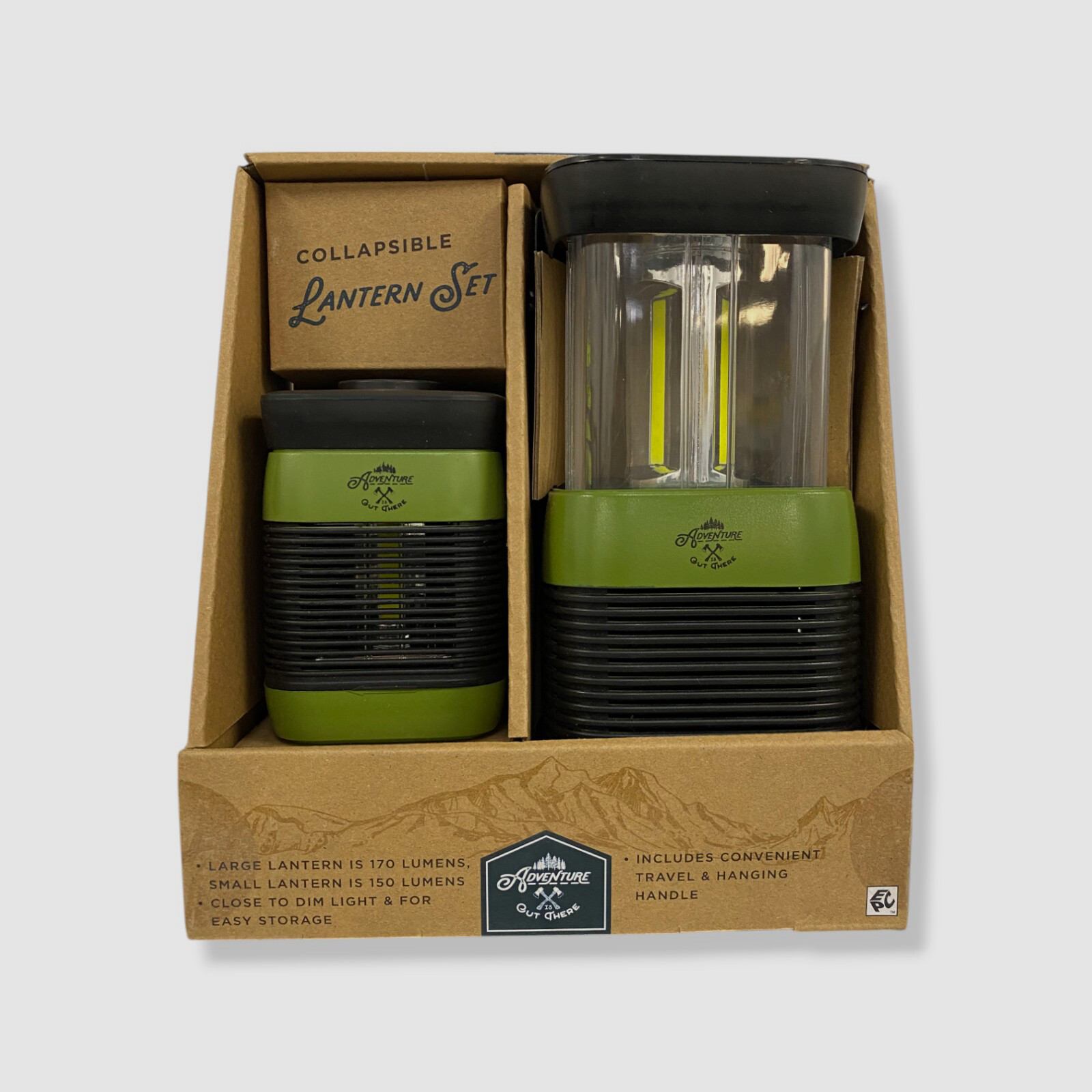 Adventure Green Set Of 2 Collapsible Lanterns