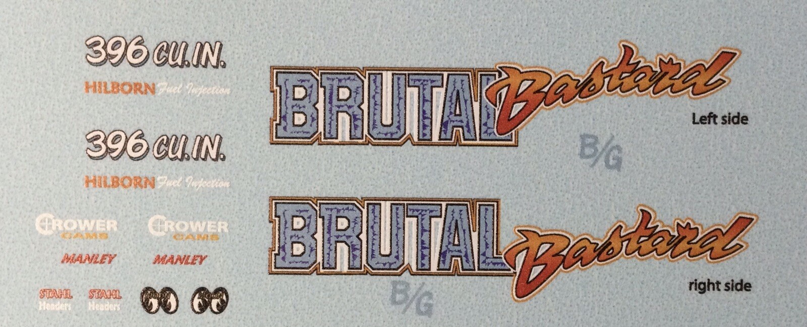 Decals - Brutal Bastard, ‘55 Chevy Gasser. Beautiful!