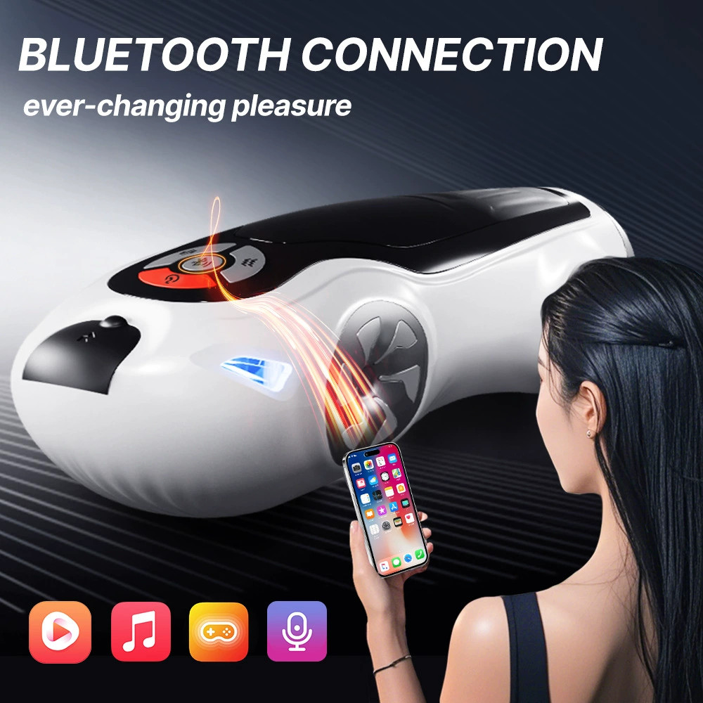Bluetooth Automatic Male Masturbator Cup Telescopic Heating Stroker Lubricants