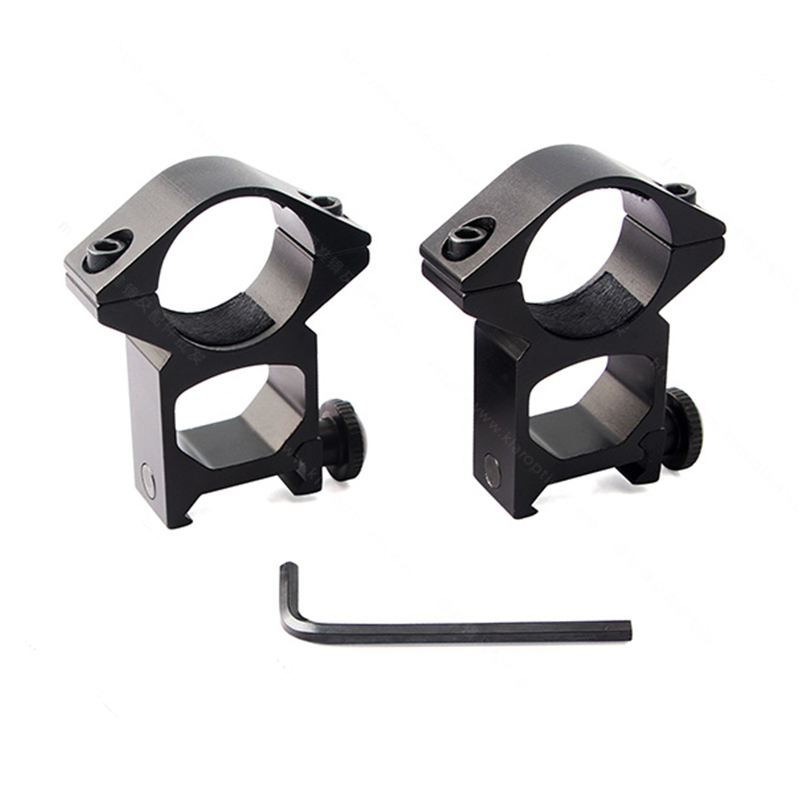 2Pcs 1" Diameter 20mm High Profile See-Thru Dovetail Scope Ring Mount Rifle Hunt
